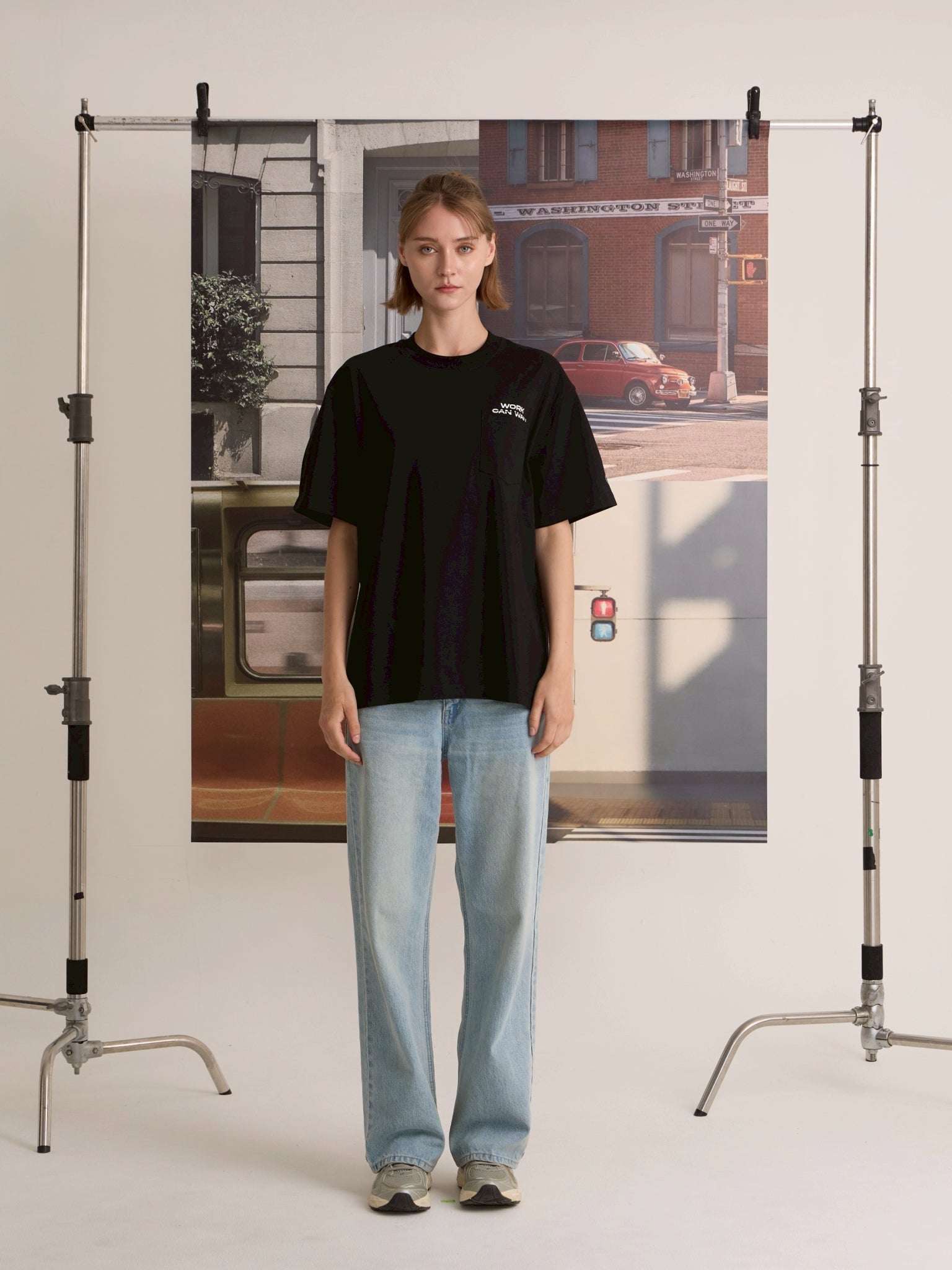 EVC WORK CAN WAIT TEE - BLACK