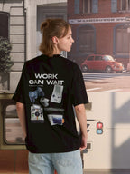 EVC WORK CAN WAIT TEE - BLACK