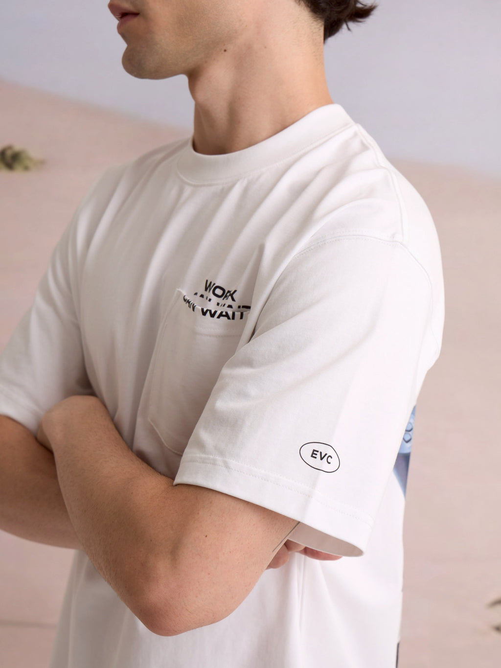 EVC WORK CAN WAIT TEE - WHITE