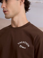 EVC VACATION CREW TEE - BROWN