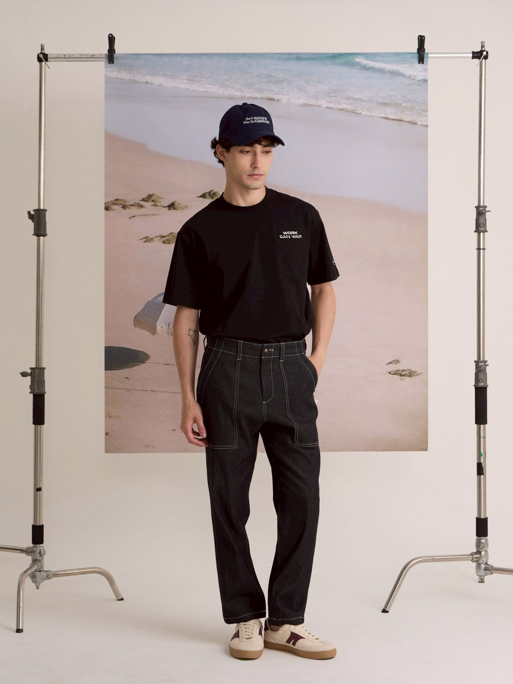 EVC WORK CAN WAIT TEE - BLACK