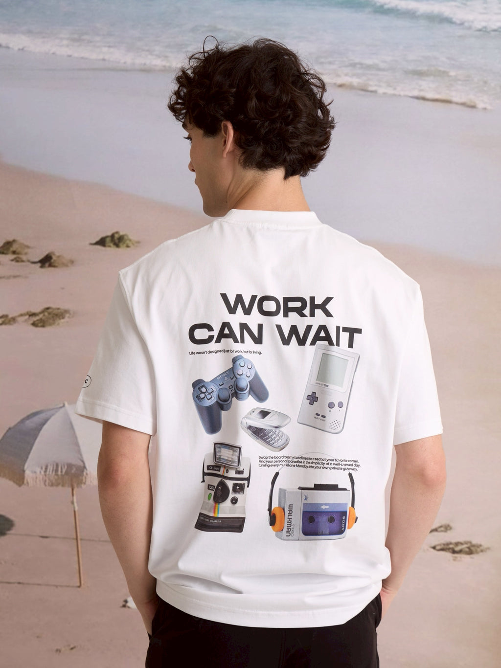 EVC WORK CAN WAIT TEE - WHITE