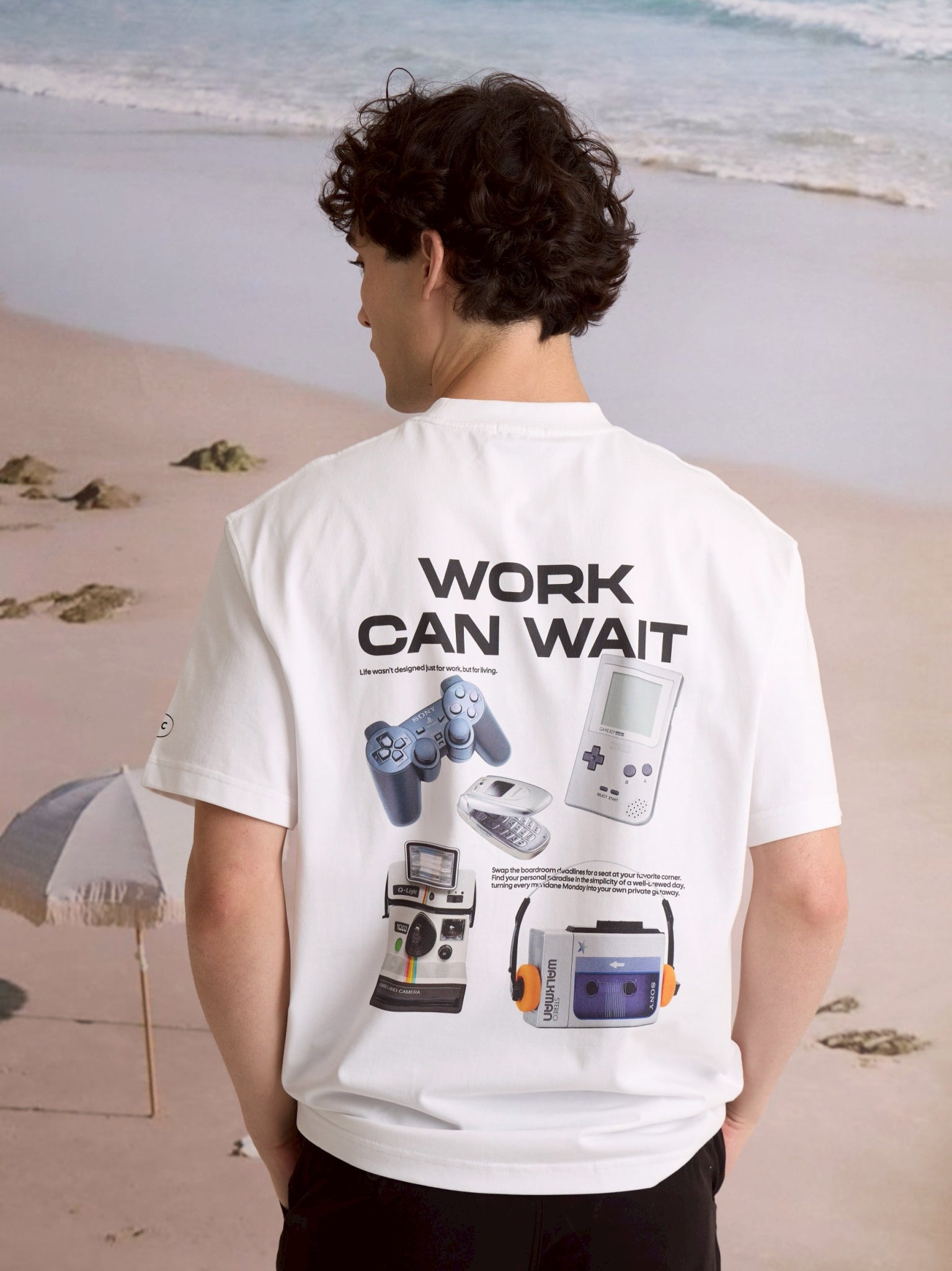 EVC WORK CAN WAIT TEE - WHITE