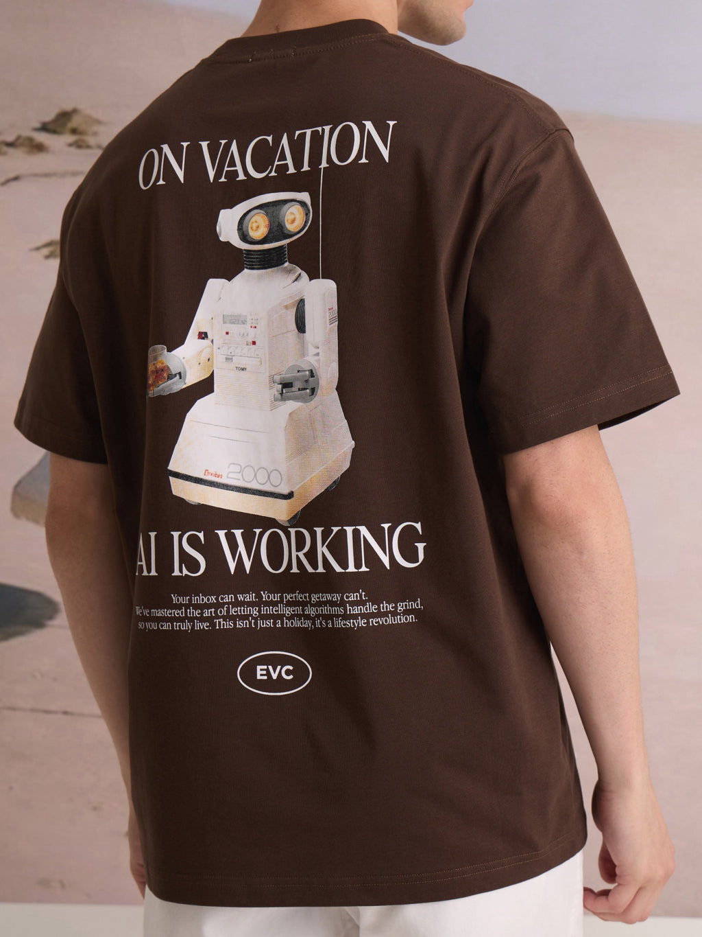 EVC AI IS WORKING TEE - BROWN