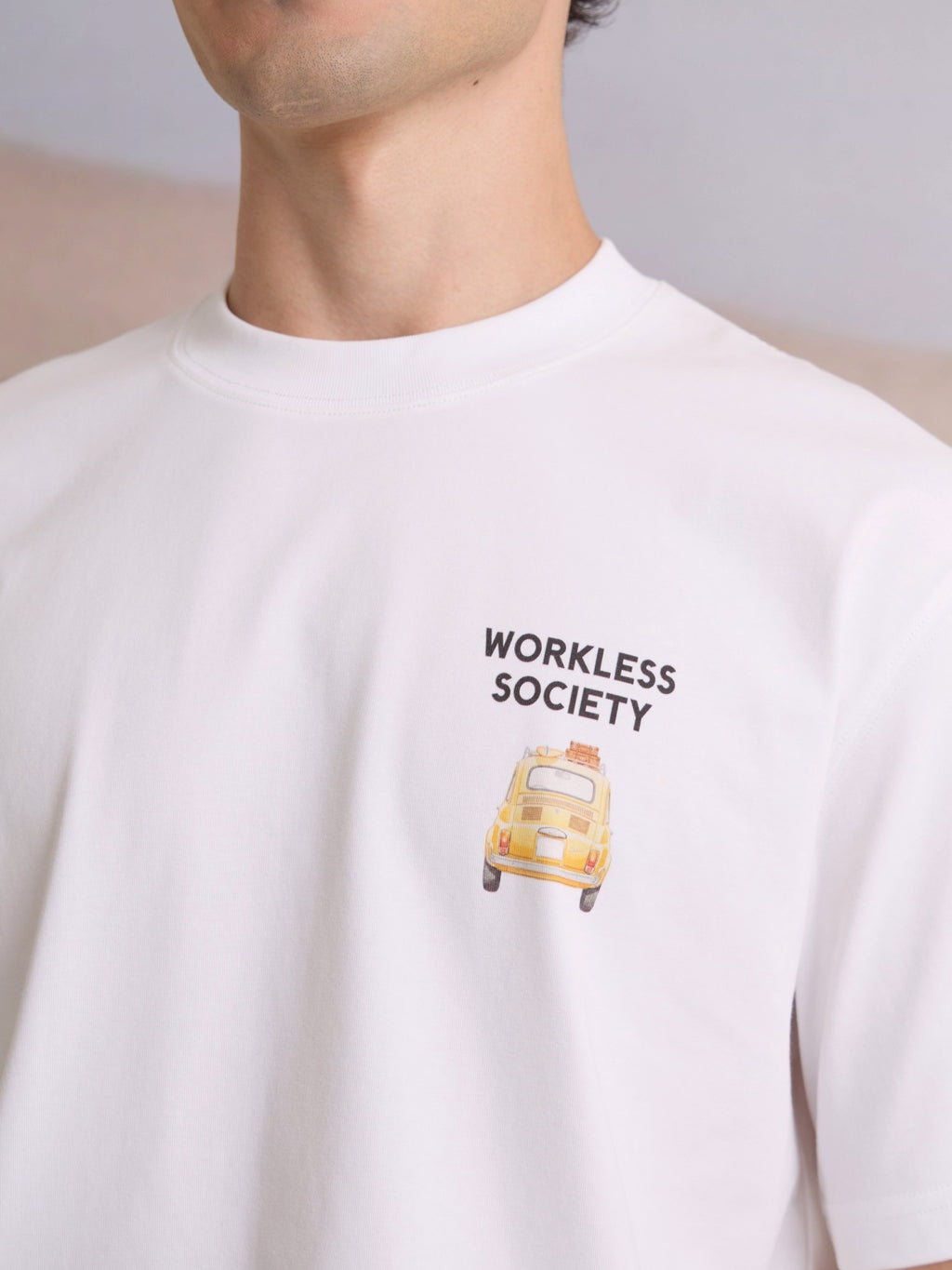 EVC WORK LESS LIVE LOUD TEE - WHITE
