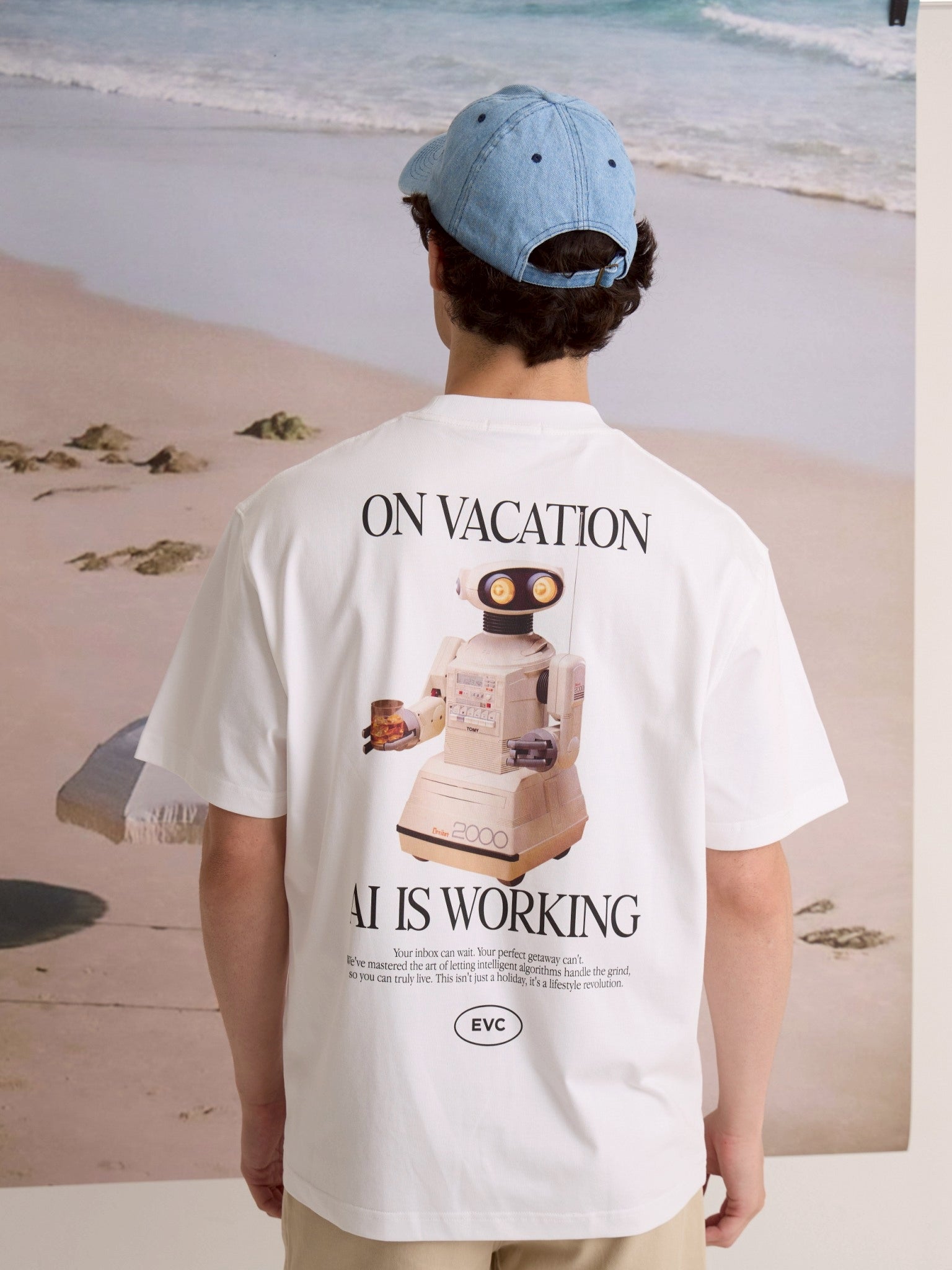 EVC AI IS WORKING TEE - WHITE