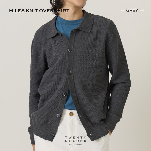 MILES KNIT OVERSHIRT - GREY