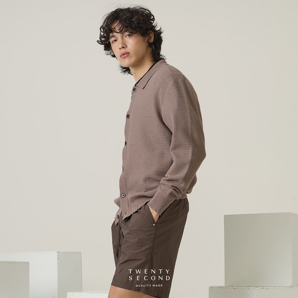 MILES KNIT OVERSHIRT - BROWN