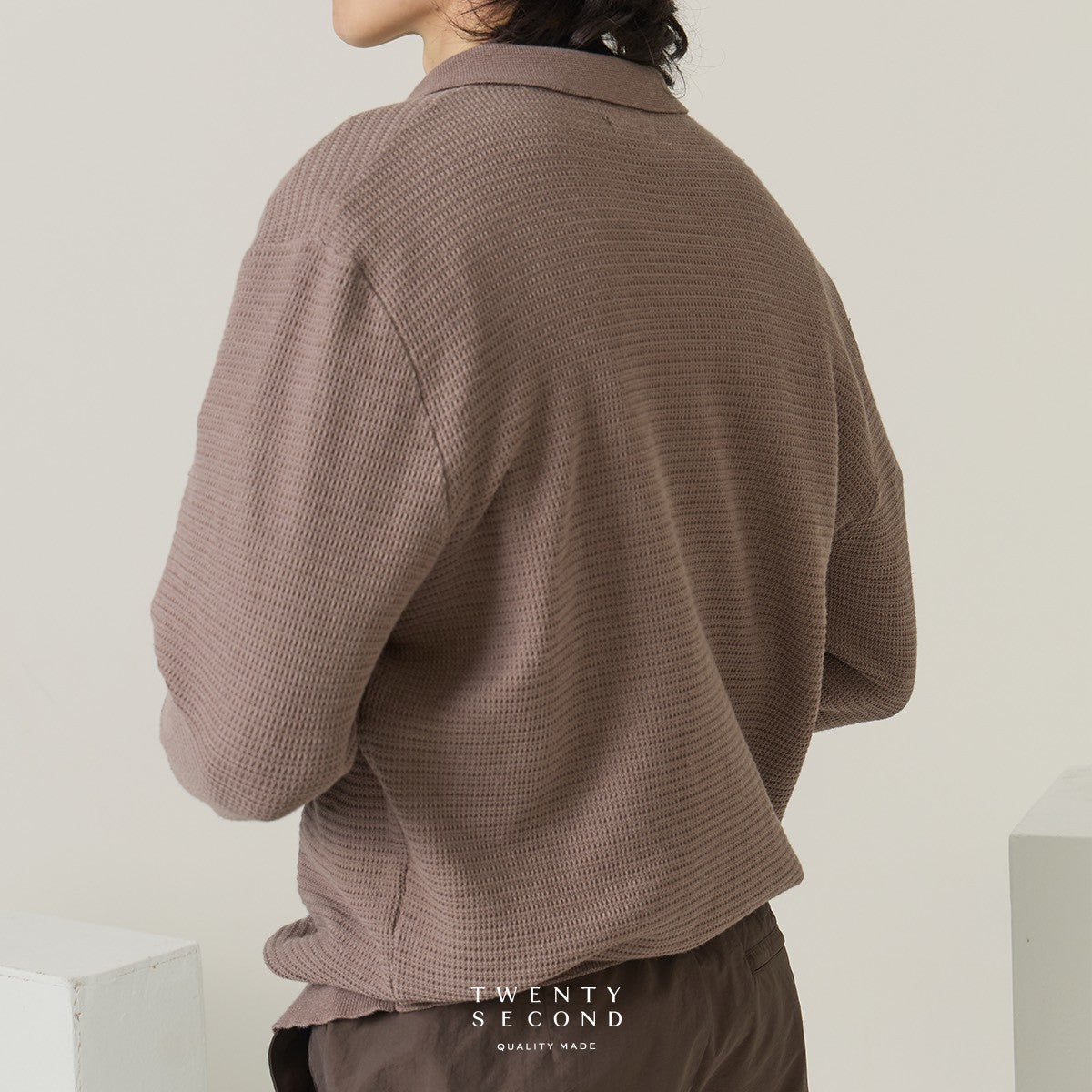 MILES KNIT OVERSHIRT - BROWN