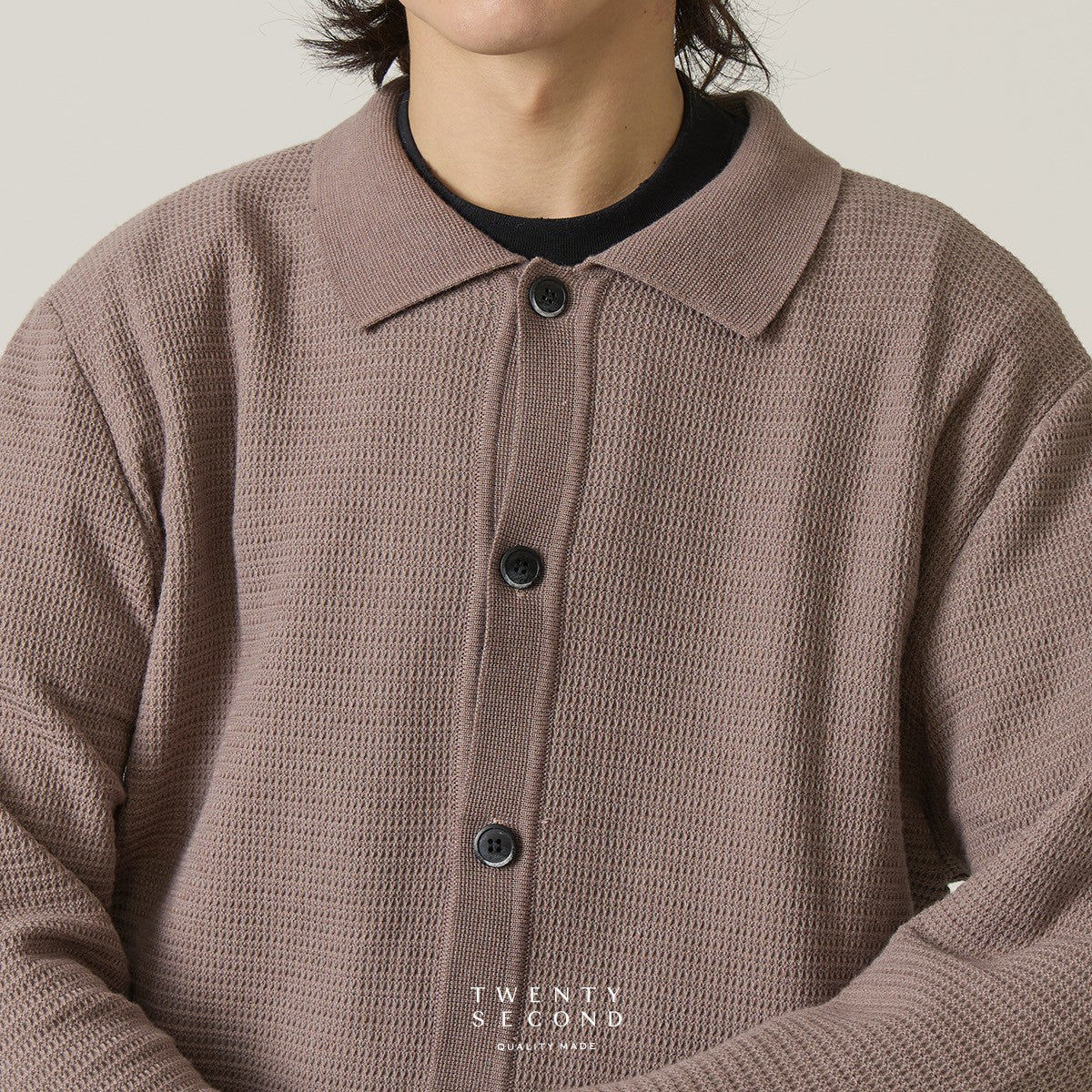 MILES KNIT OVERSHIRT - BROWN