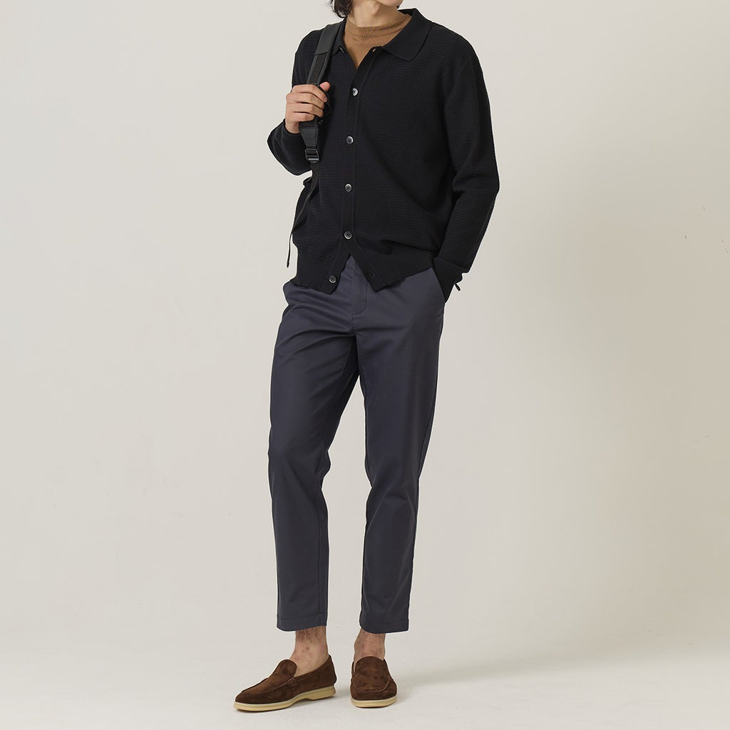 MILES KNIT OVERSHIRT - BLACK