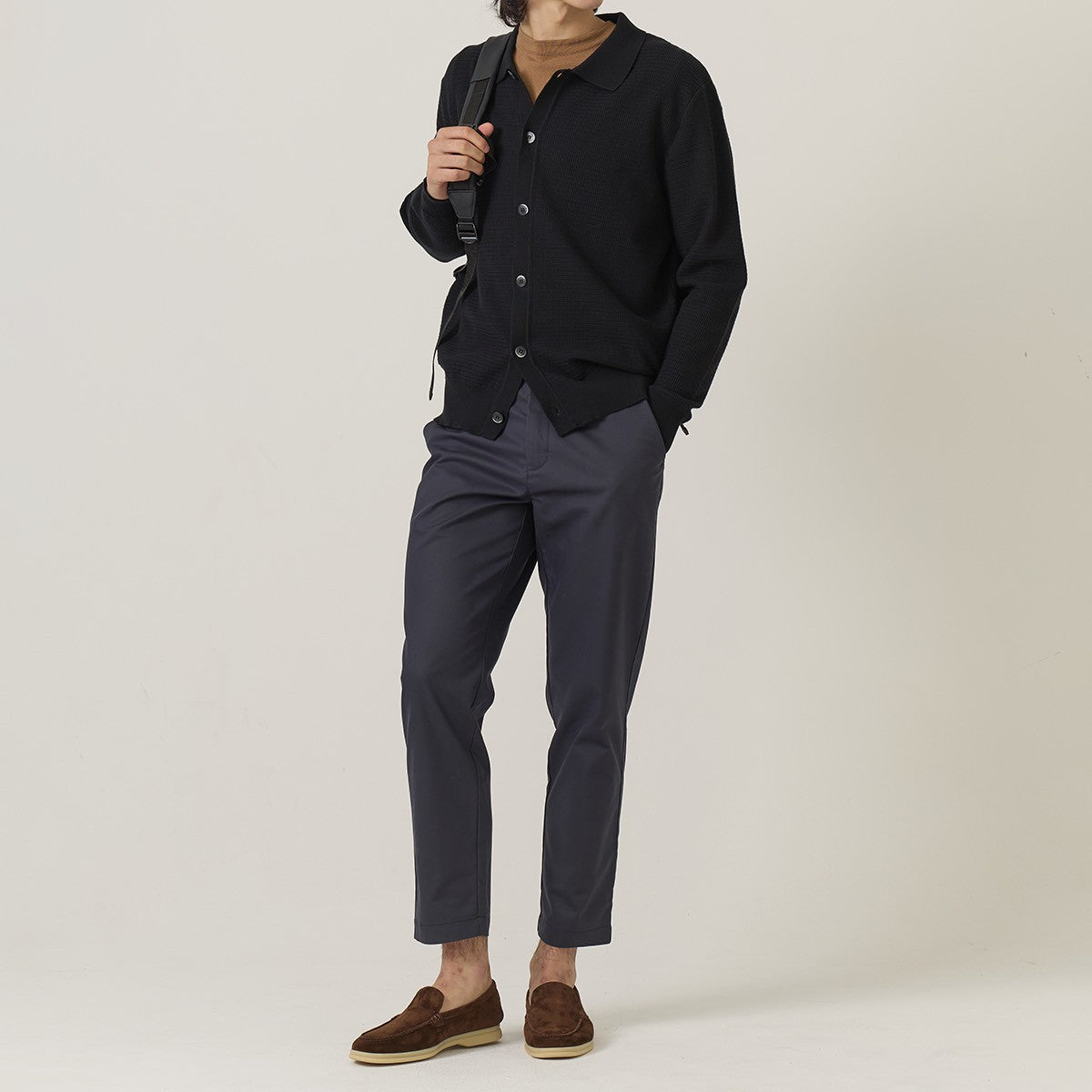 MILES KNIT OVERSHIRT - BLACK