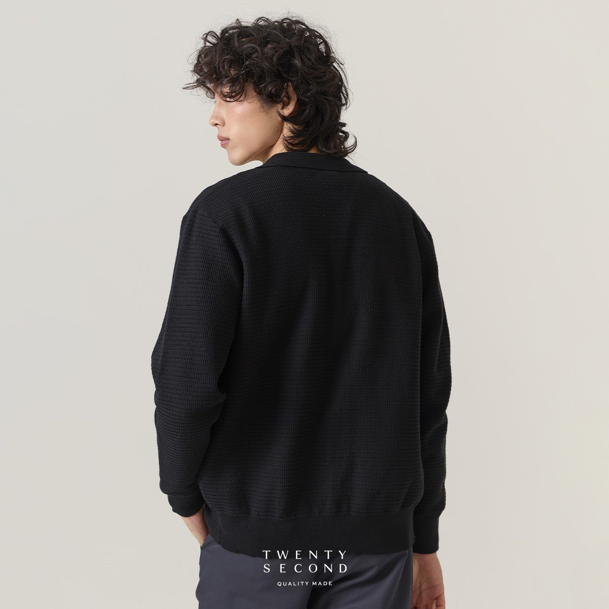 MILES KNIT OVERSHIRT - BLACK