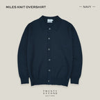 MILES KNIT OVERSHIRT - NAVY