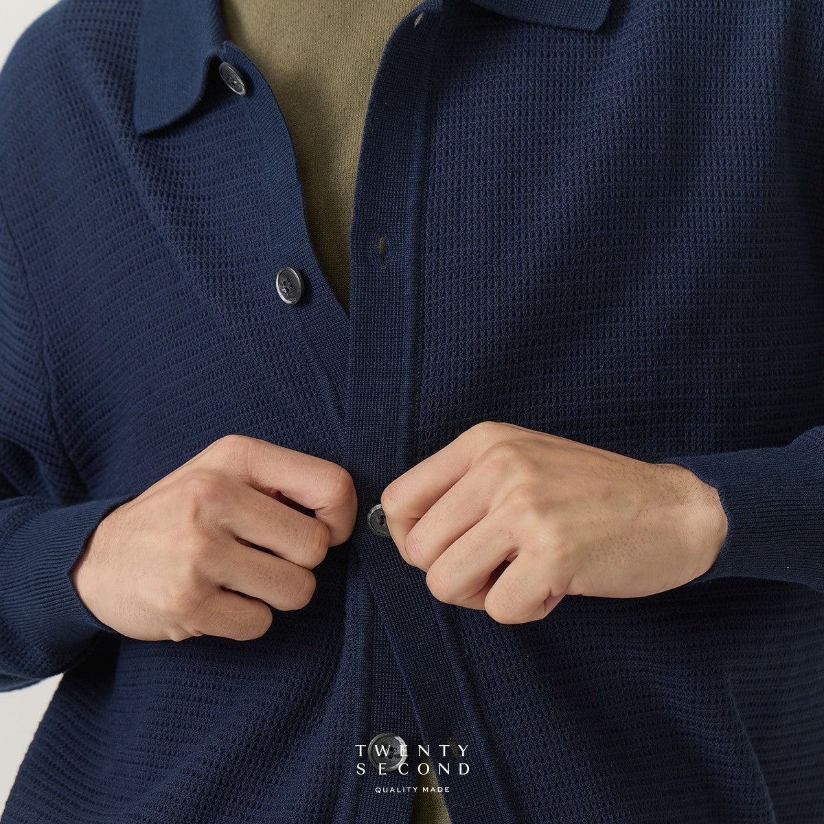 MILES KNIT OVERSHIRT - NAVY