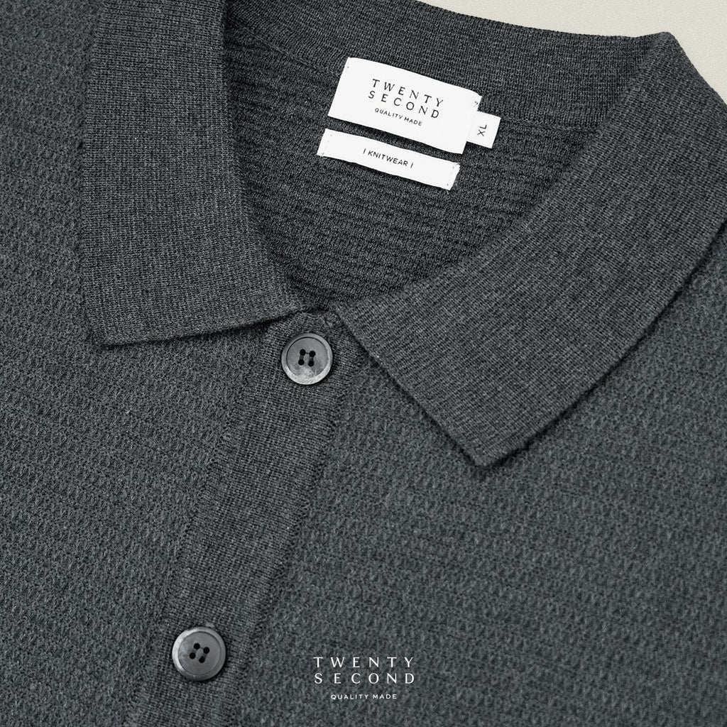 MILES KNIT OVERSHIRT - GREY