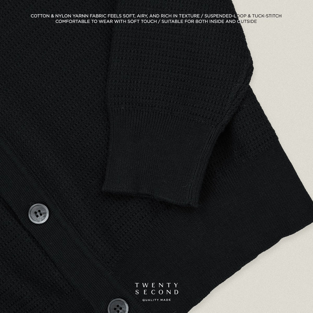 MILES KNIT OVERSHIRT - BLACK