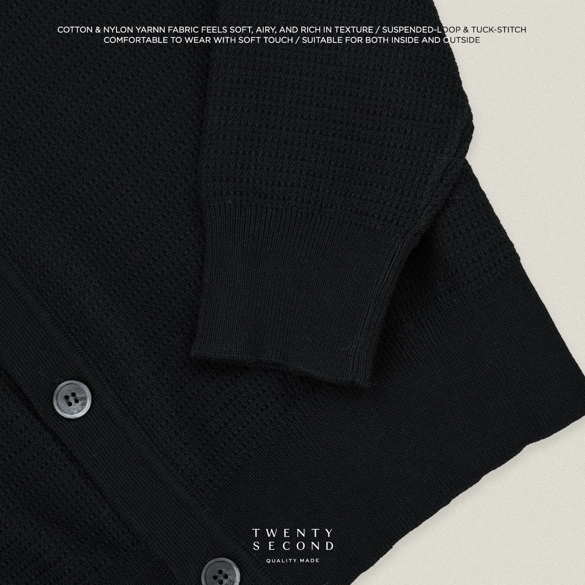 MILES KNIT OVERSHIRT - BLACK