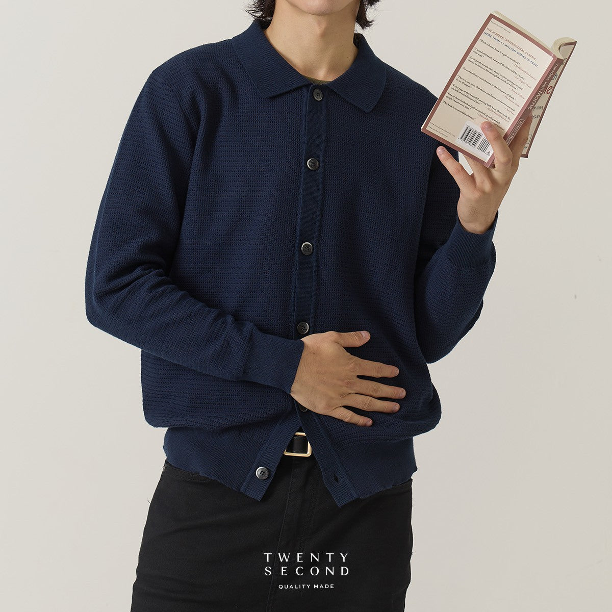 MILES KNIT OVERSHIRT - NAVY