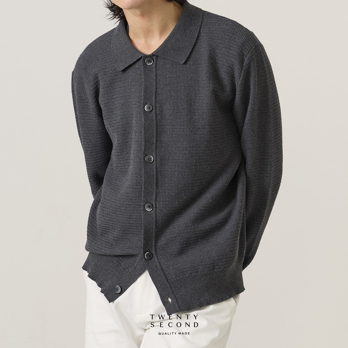 MILES KNIT OVERSHIRT - GREY