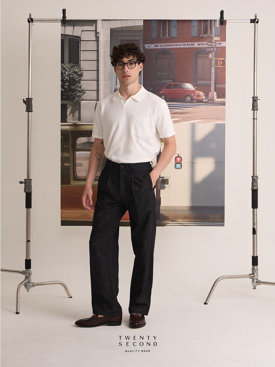 ARTHUR DENIM TROUSERS - WASHED BLACK