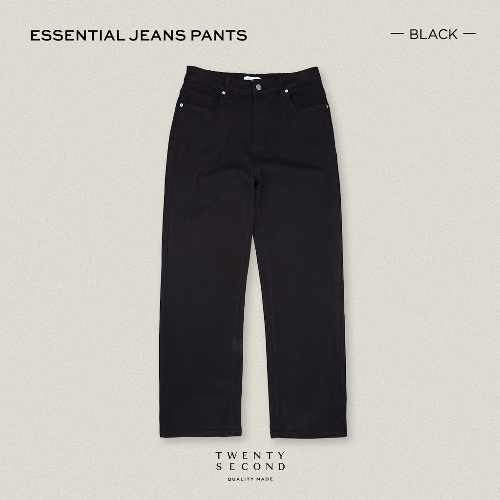 ESSENTIAL JEANS PANTS - BLACK
