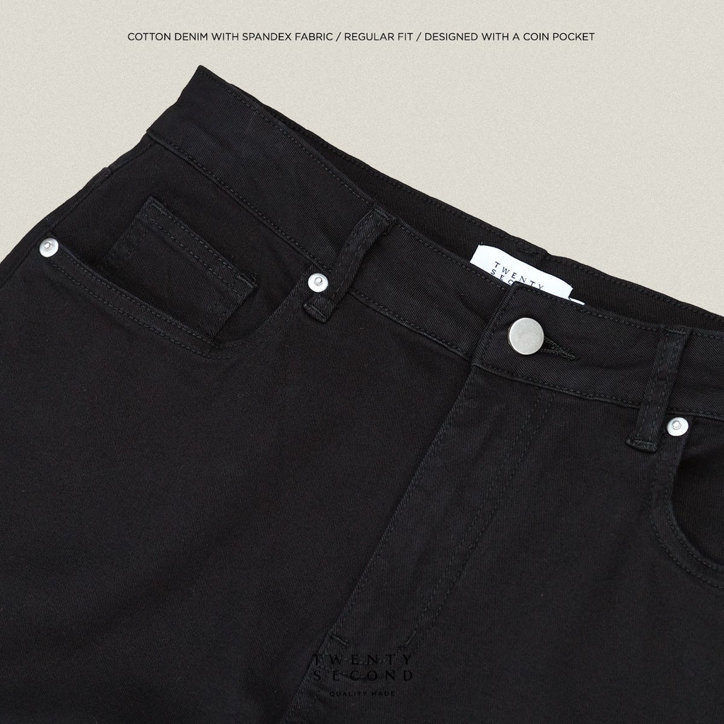 ESSENTIAL JEANS PANTS - BLACK