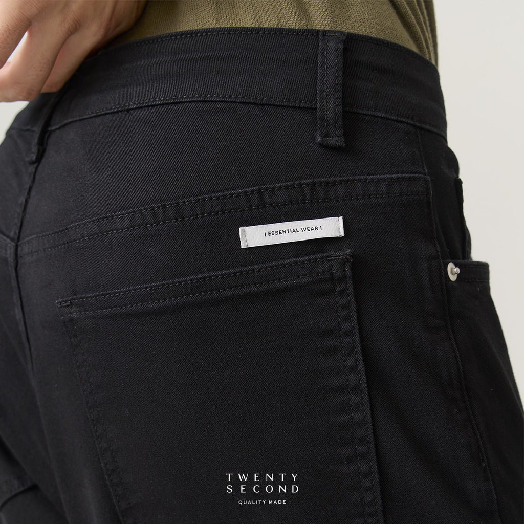 ESSENTIAL JEANS PANTS - BLACK
