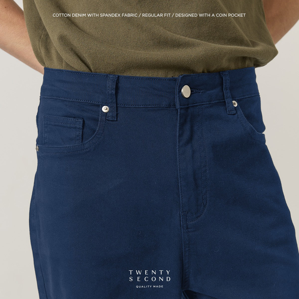 ESSENTIAL JEANS PANTS - NAVY