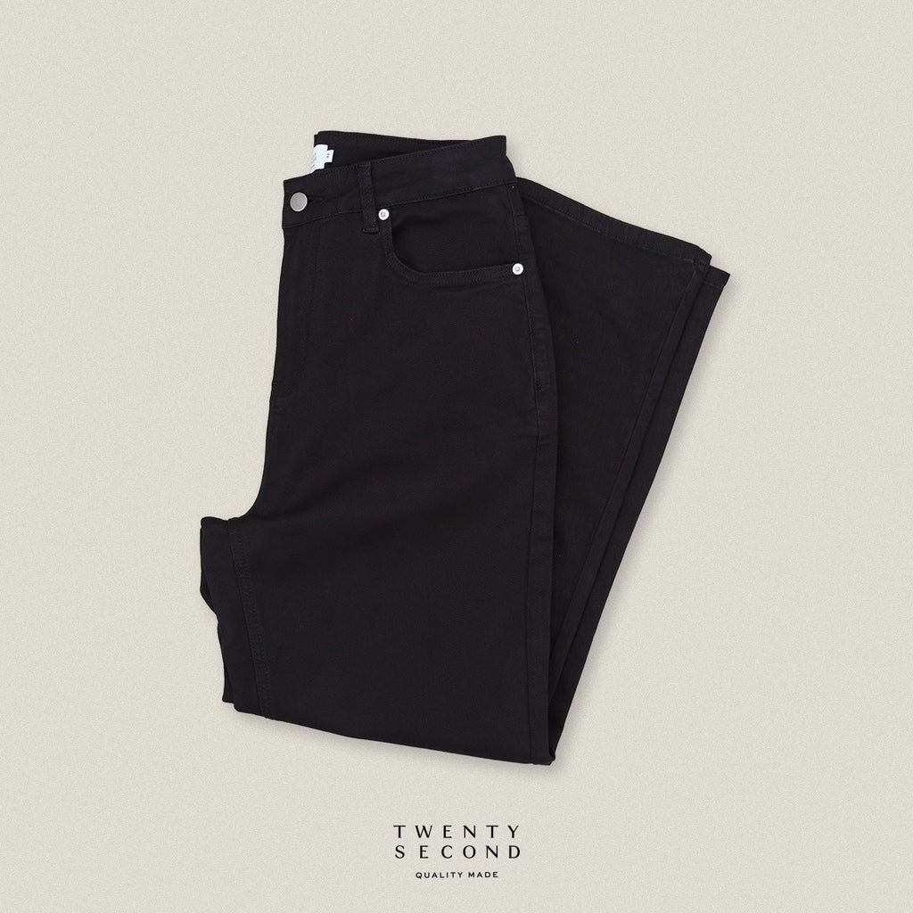 ESSENTIAL JEANS PANTS - BLACK