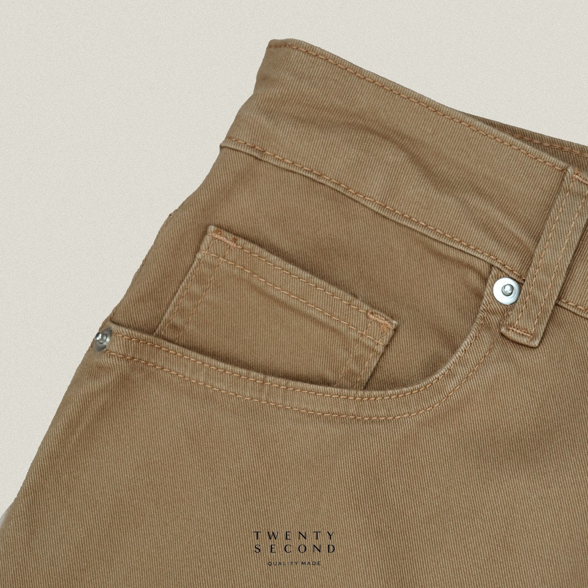 ESSENTIAL JEANS PANTS - KHAKI