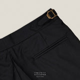 CLASSIC PLEATED TROUSERS - BLACK