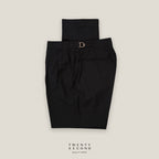 CLASSIC PLEATED TROUSERS - BLACK