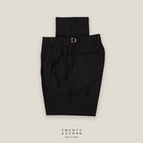 CLASSIC PLEATED TROUSERS - BLACK