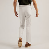 CLASSIC PLEATED TROUSERS - WHITE