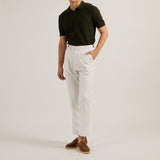 CLASSIC PLEATED TROUSERS - WHITE