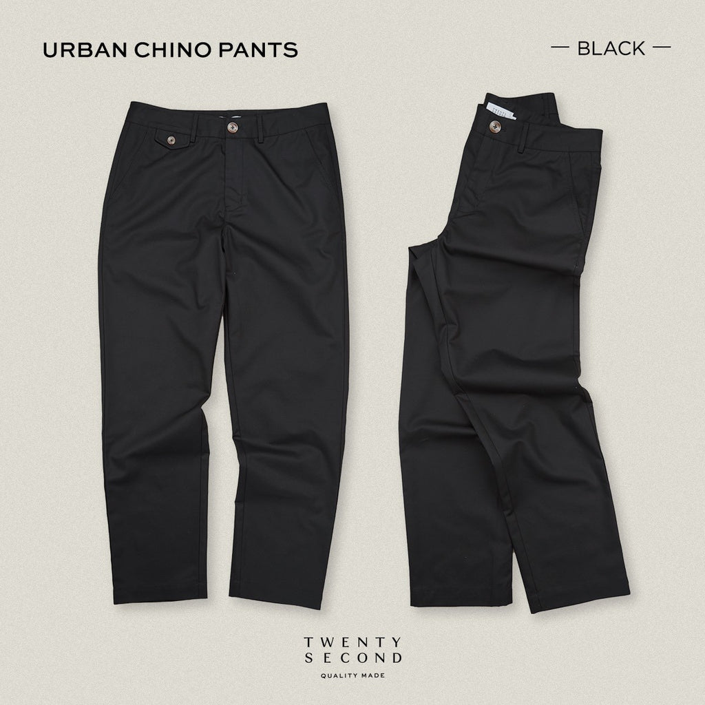 URBAN CHINO PANTS - BLACK