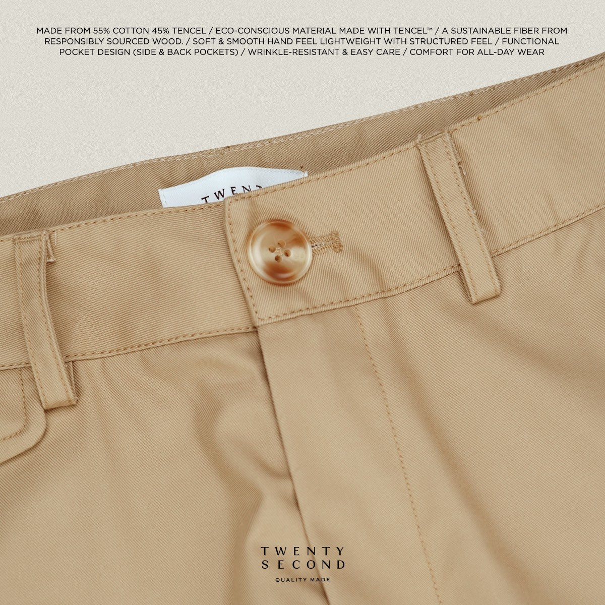 URBAN CHINO PANTS - KHAKI