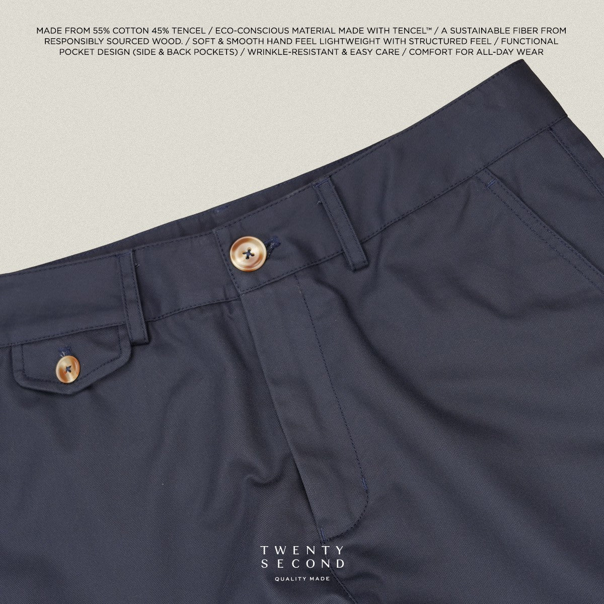 URBAN CHINO PANTS - NAVY