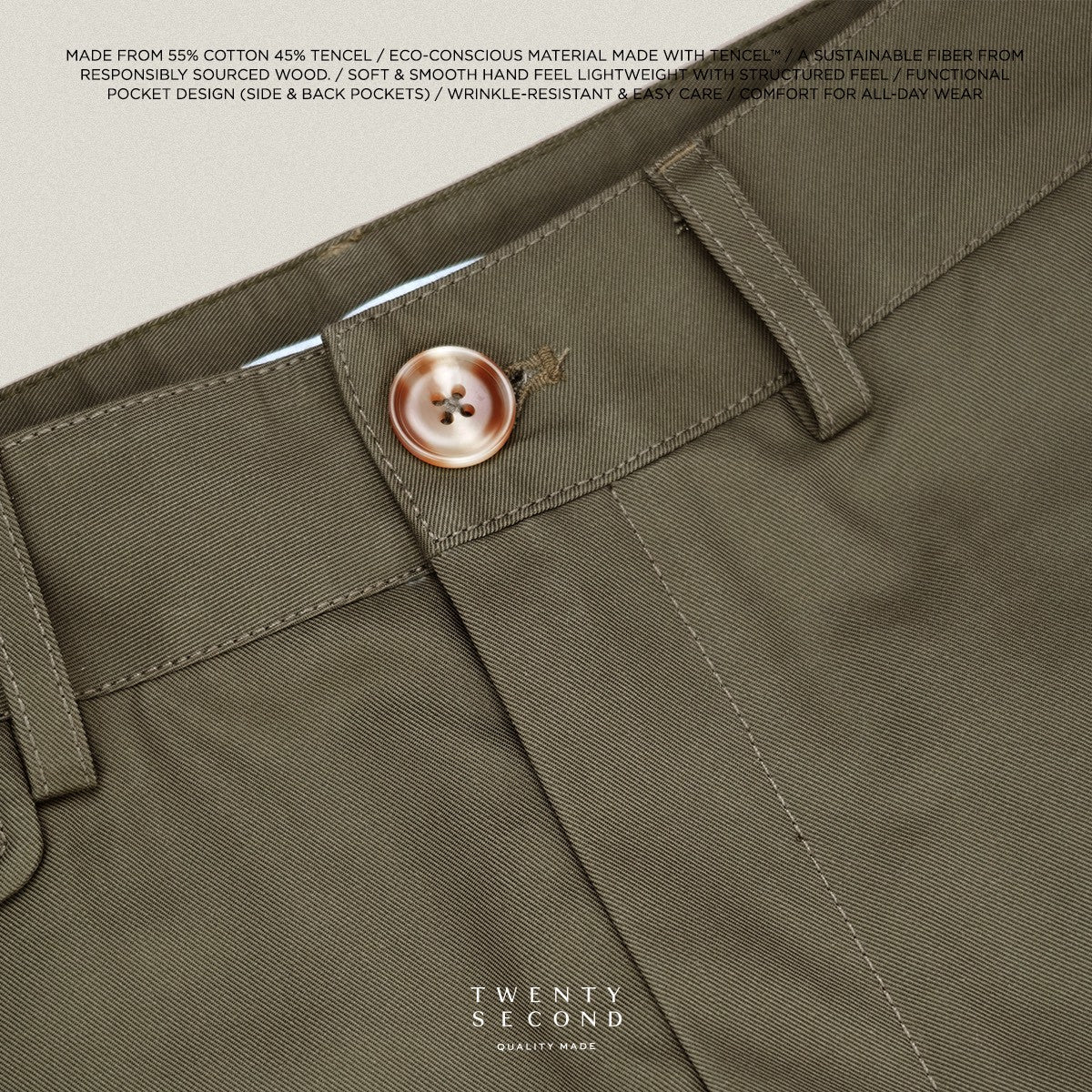 URBAN CHINO PANTS - OLIVE