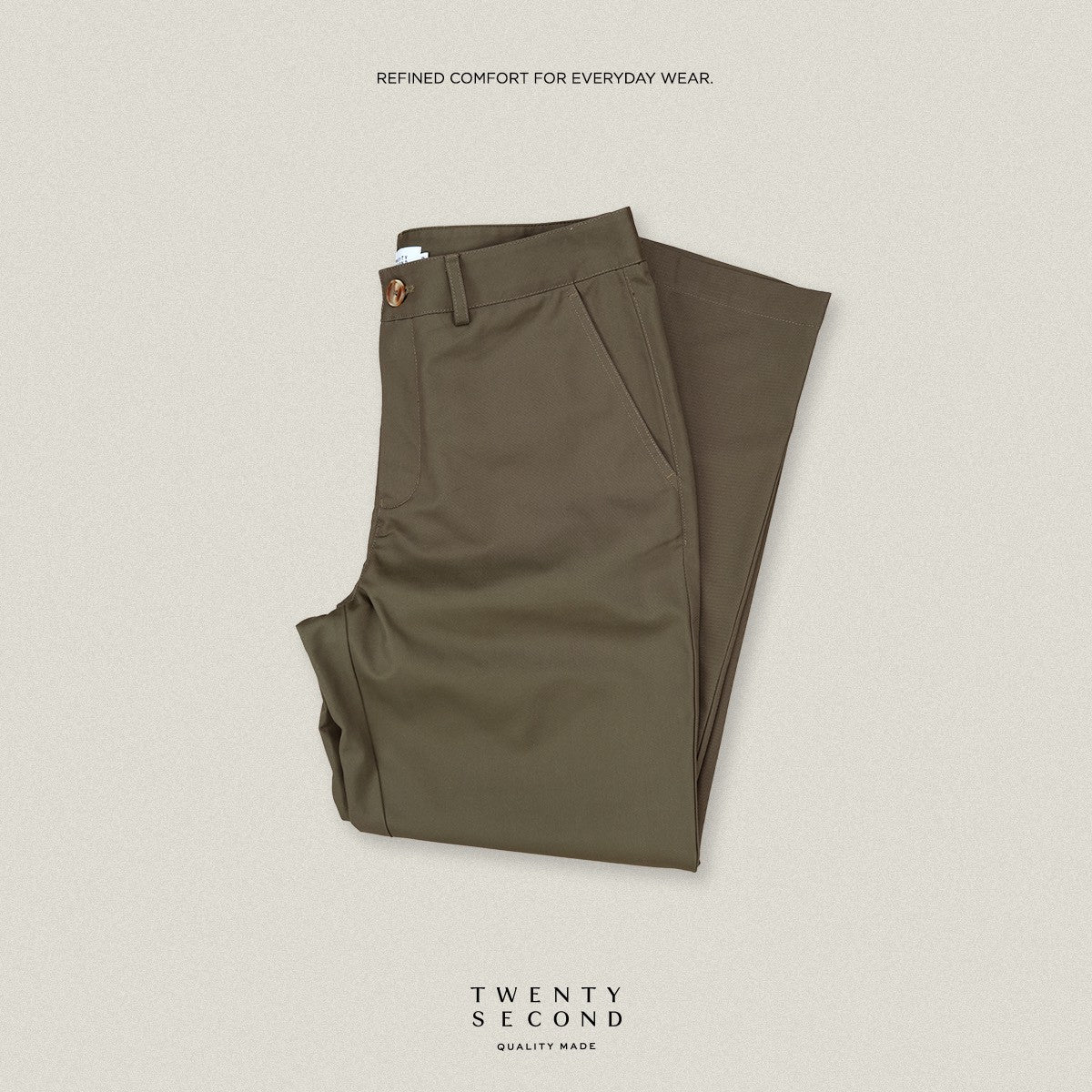 URBAN CHINO PANTS - OLIVE