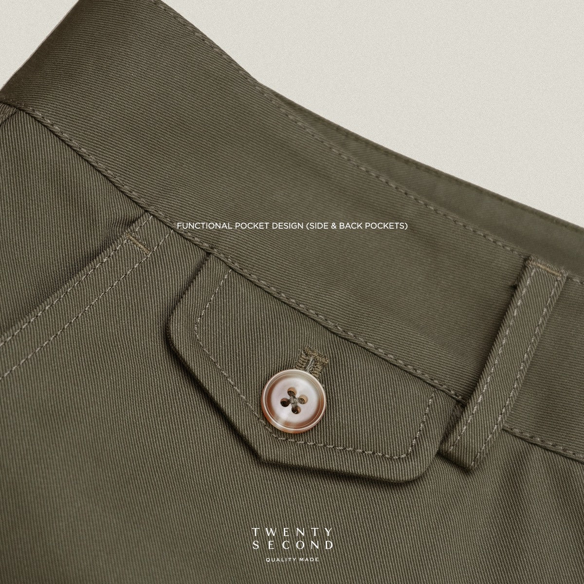 URBAN CHINO PANTS - OLIVE
