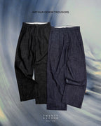 ARTHUR DENIM TROUSERS - WASHED BLACK