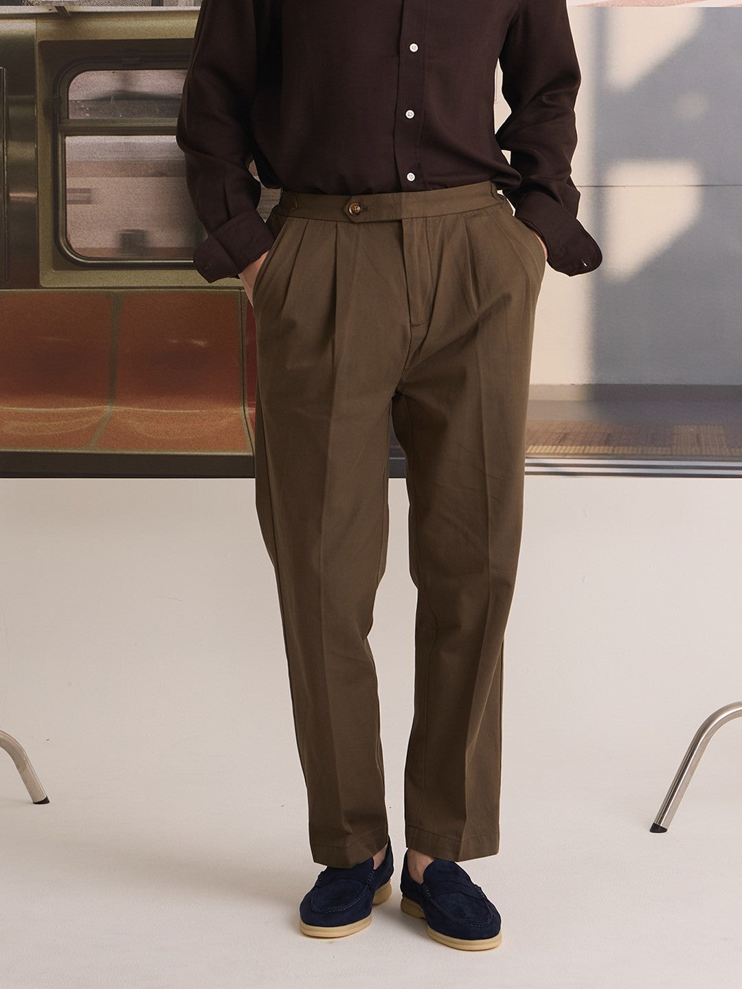 FRED CHINO PANTS - OLIVE
