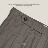 CLASSIC PLEATED TROUSERS - GREY