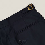 CLASSIC PLEATED TROUSERS - NAVY