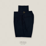 CLASSIC PLEATED TROUSERS - NAVY
