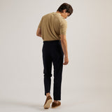 CLASSIC PLEATED TROUSERS - NAVY