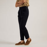 CLASSIC PLEATED TROUSERS - NAVY