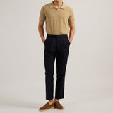 CLASSIC PLEATED TROUSERS - NAVY